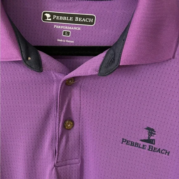 🔥 Pebble Beach Performance Golf Shirt Size Large - Picture 2 of 2